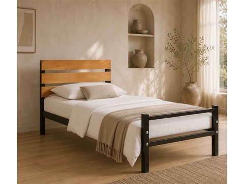تخت یک نفره فلزی مدل آیناز T152